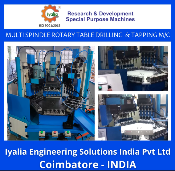 MULTI SPINDLE ROTARY TABLE DRILLING TAPPING MACHINE