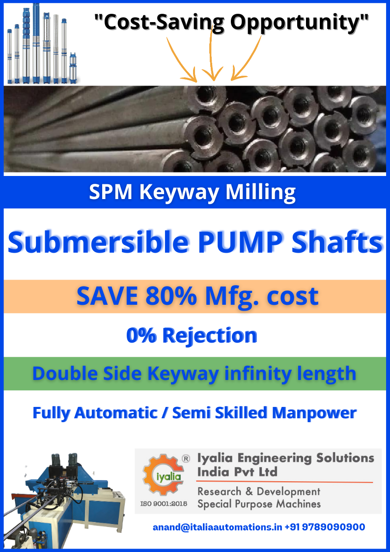 Submersible Pump Shaft KEYWAY Milling